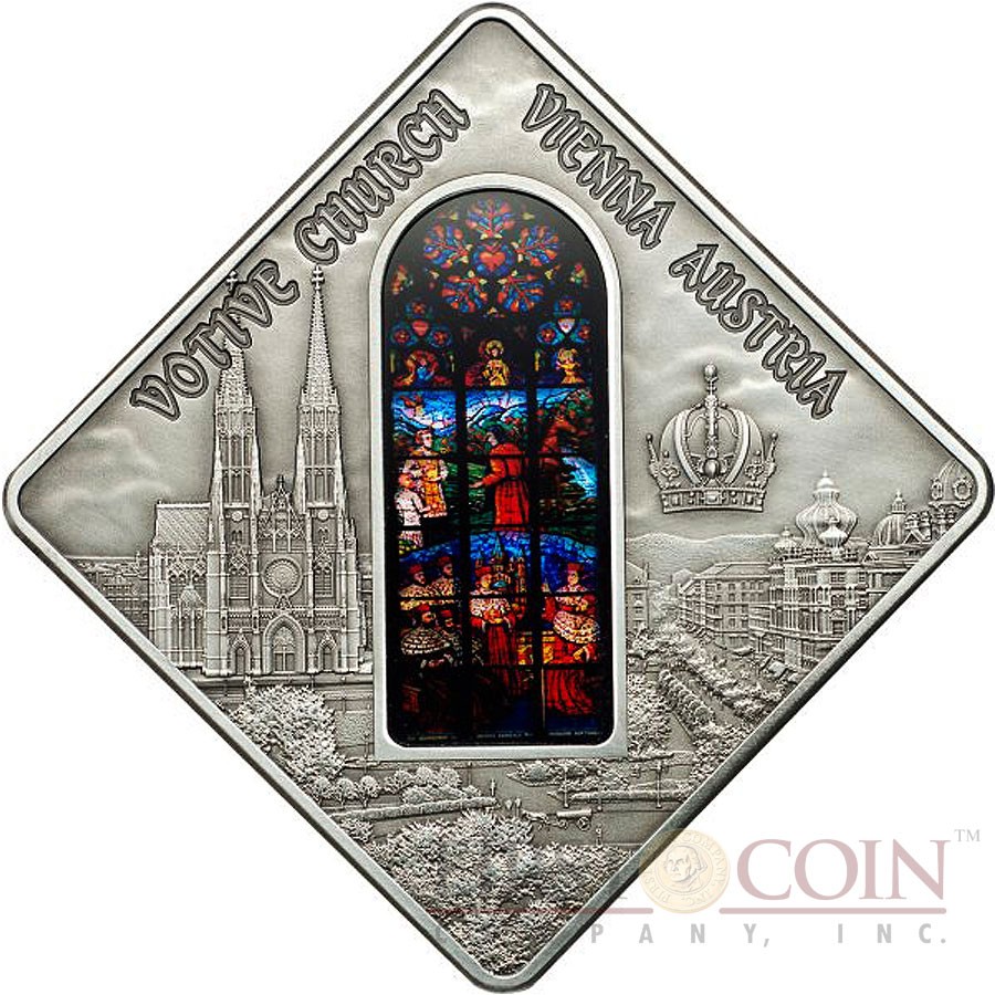 Palau VOTIVE CHURCH VIENNA 10 Series SACRED ART Silver coin 2012